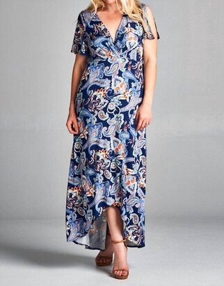 Super Lady Fiona Maxi Dress In Paisley Blue