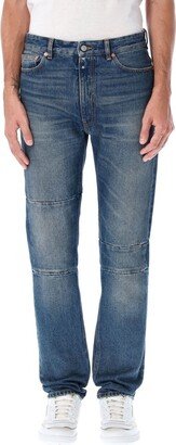 Panelled Straight-Leg Jeans