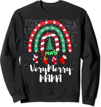 Very Merry Mama Christmas Mama Mom Xmas Women Sweatshirt