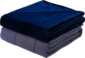 Plush 15lb Weighted Blanket with Washable Cover