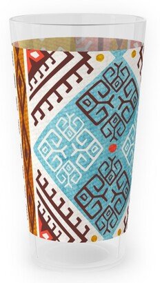 Outdoor Pint Glasses: Grand Bazaar - Coral Spice Outdoor Pint Glass, Multicolor