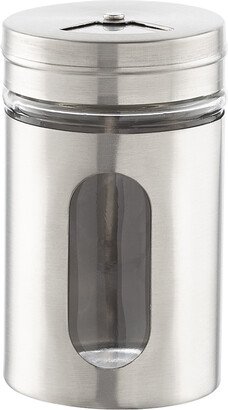 2.7 oz Glass Spice Jar w/ Shaker Lid Stainless Steel