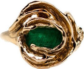 Arielle Routhier Emerald Flora Ring