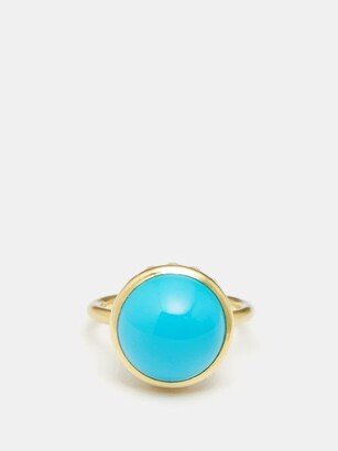 Diamond, Turquoise & 18kt Gold Ring