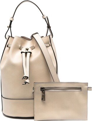 Saddle leather drawstring bucket bag-AA