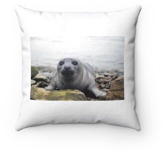 Harp Seal Pillow - Throw Custom Cover Gift Idea Room Decor