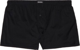 Black Button-Fly Boxers