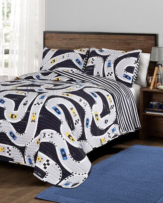 Fashions 2Pc Car Tracks Twin Quilt Set