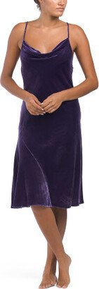 TJMAXX Velvet Drape Neck Chemise For Women