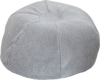 Duncan Large Gray Faux Faux Shearling Refillable Bean Bag Chair for Kids and Teens