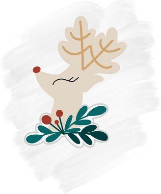 Floral Reindeer Head