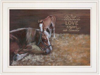 A Mother Love Horses by Pam Britton, Ready to hang Framed Print, White Frame, 19 x 15