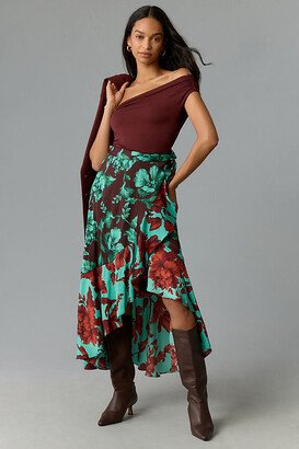 Ruffled Wrap Maxi Skirt