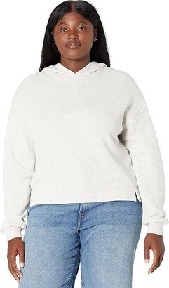 Plus MWL Airyterry Hoodie Sweatshirt (Heather Light Grey) Women's Clothing