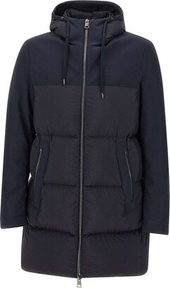 Drawstring Hooded Padded Coat-AA