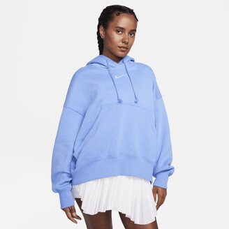 Women's Sportswear Phoenix Fleece Over-Oversized Pullover Hoodie in Blue