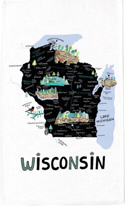 state Of Wisconsin Tea Towel-Unique Gift Towel