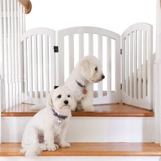 Arf Pets 3-Panel Freestanding Dog Gate, Foldable Pet Gate for Home