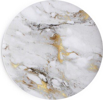 Salad Plates: Gilded Marble - Gray Salad Plate, Gray