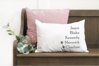 Personalized Family Name Throw Pillow Case, Custom Pillow, Housewarming Cover Gift, Personalise House Warming