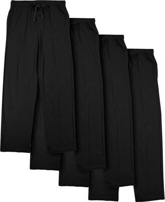 Men's 4pk Black Sleep Pajama Pants -Large