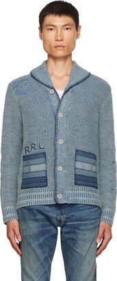 Indigo Flag Patchwork Cardigan