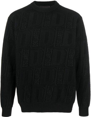 Intarsia-Logo Crew-Neck Jumper