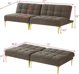 Joliwing 71'' Convertible Futon Sofa Bed,Sleeper Sofa Bed for Living Space,Taupe