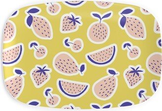 Serving Platters: Fruity - Yellow Serving Platter, Yellow