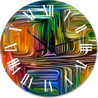 Designart 'Colour Fusion III' Modern wall clock