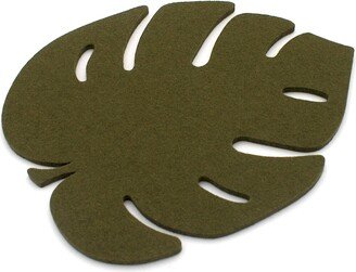 Palm Leaves Monstera Leaf Plant Decor Felt Trivet Hot Pad Kitchen Trivets Hotpad Mat Potholder Pot Holder Housewarming Hostess Gift