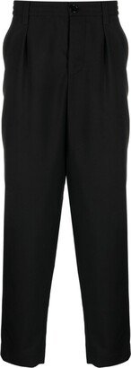 Tapered-Leg Wool Trousers-AE