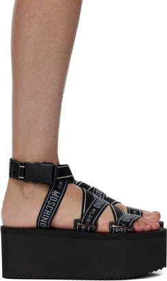 Black Tape Platform Sandals