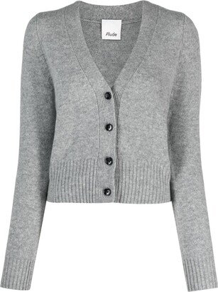 V-neck cashmere cardigan-AU