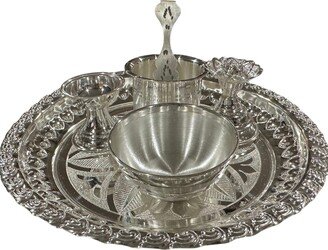 925 Sterling Silver 7.0 Inch Hallmarked Puja Set - 7.0 #01