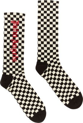 Intarsia Flame Socks