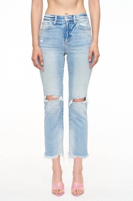 Monroe High Rise Slim Cigarette Jeans In Kauai Distressed