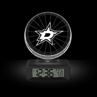 Curata Game Time NHL Dallas Stars Color-Changing Led 3d Illusion Alarm Clock with Temperature and Date