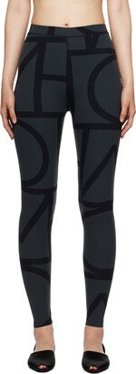 Black Monogram Leggings