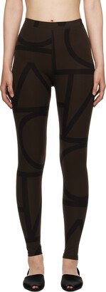 Brown Monogram Leggings-AA