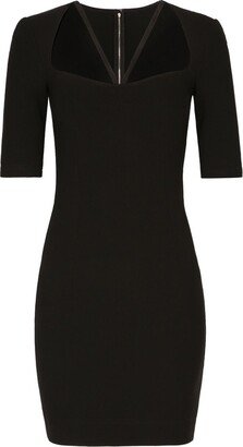 Strappy Half-Length Sleeves Minidress