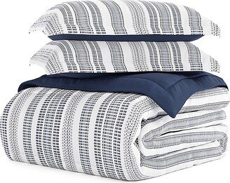 Linens & Hutch Forget Me Not Reversible 3-Piece Down Alternative Comforter Set