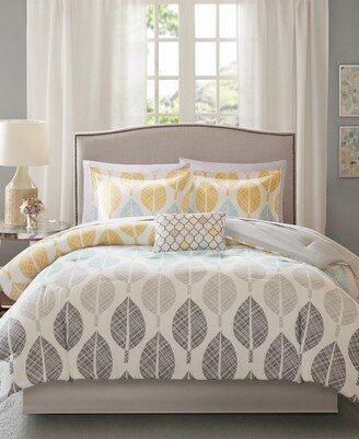 Madison Park Essentials Central Park 9-Pc.Comforter Set, California King - Yellow/Aqua