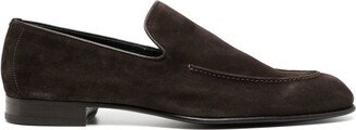 Pointed-Toe Suede Loafers