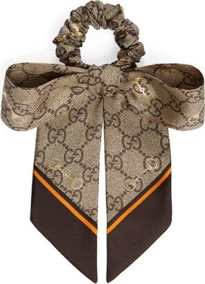 GG silk scrunchie (set of two)