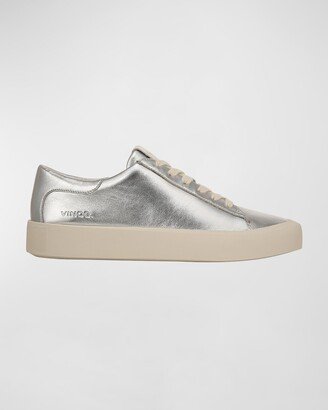 Gabi Metallic Leather Low-Top Sneakers