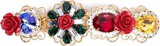 Floral-Gem Hair Clip