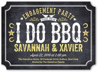 Engagement Party Invitations: I Do Bbq Engagement Party Invitation, Grey, 5X7, Matte, Signature Smooth Cardstock, Ticket