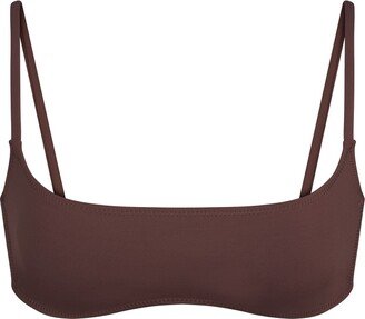 Signature Swim Micro Scoop Bikini Top | Cocoa