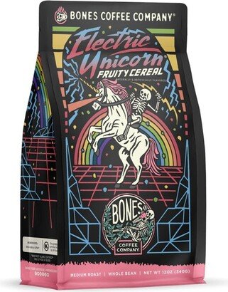 Bones Coffee Company Electric Unicorn Flavored Whole Coffee Beans Fruity Cereal With Milk Flavor